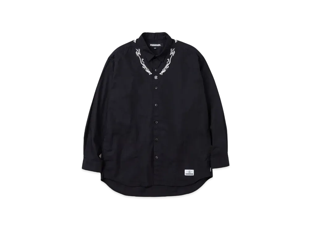 NEIGHBORHOOD x CLOT Embroidery Shirt LS "Black"