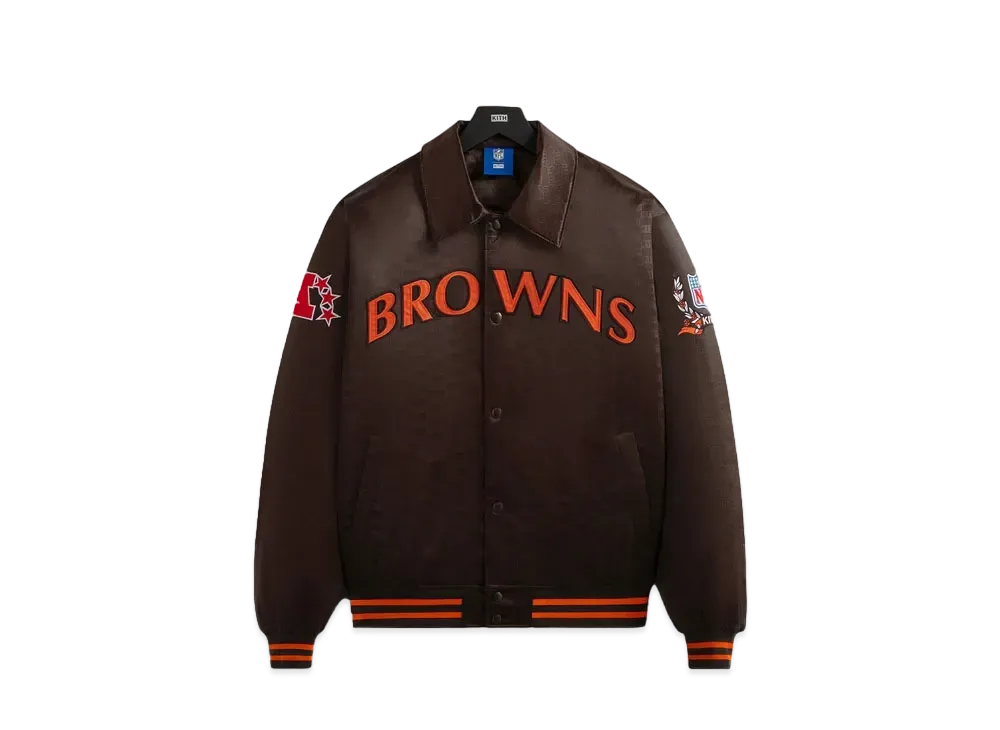 Kith x the NFL: Browns Satin Bomber Jacket "Zoom"
