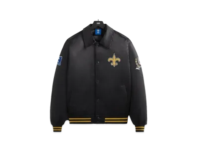 Kith x the NFL: Saints Satin Bomber Jacket "Black"