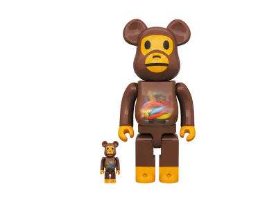 Bearbrick BABY MILO(R) And Banana 100% & 400%
