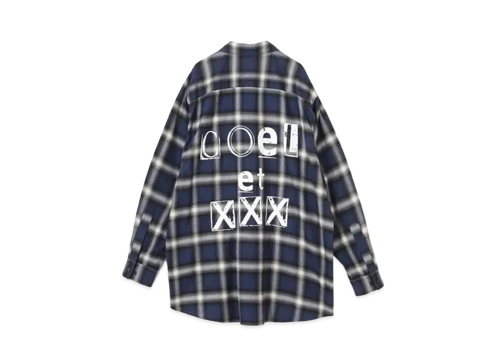 GOD SELECTION XXX x COEL Ombre Check Shirt "Blue"