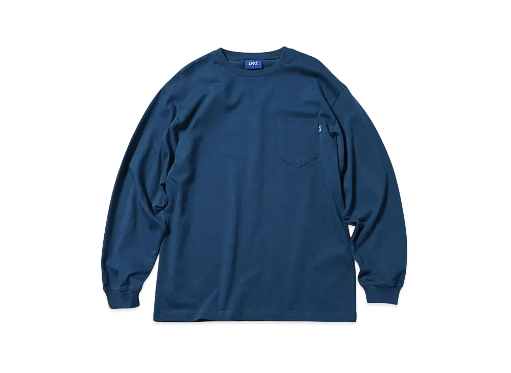 Lafayette SOLID POCKET L/S TEE "NAVY"