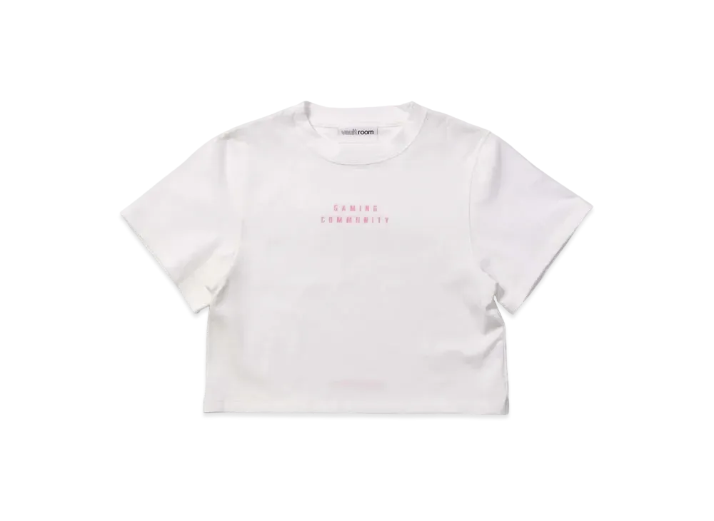 VAULTROOM Gaming Community Mini Cropped Tee "White"