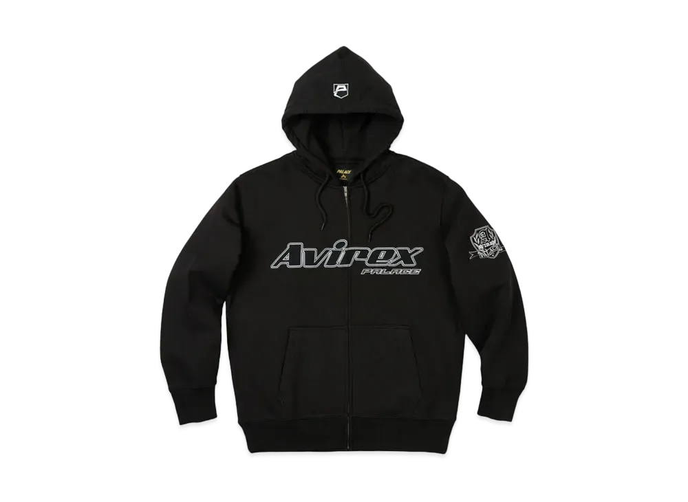 PALACE Avirex Zip Hood "Black"