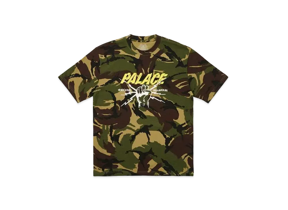 パレス ショッキング ビヘイバー Tシャツ "ウッドランド カモ"