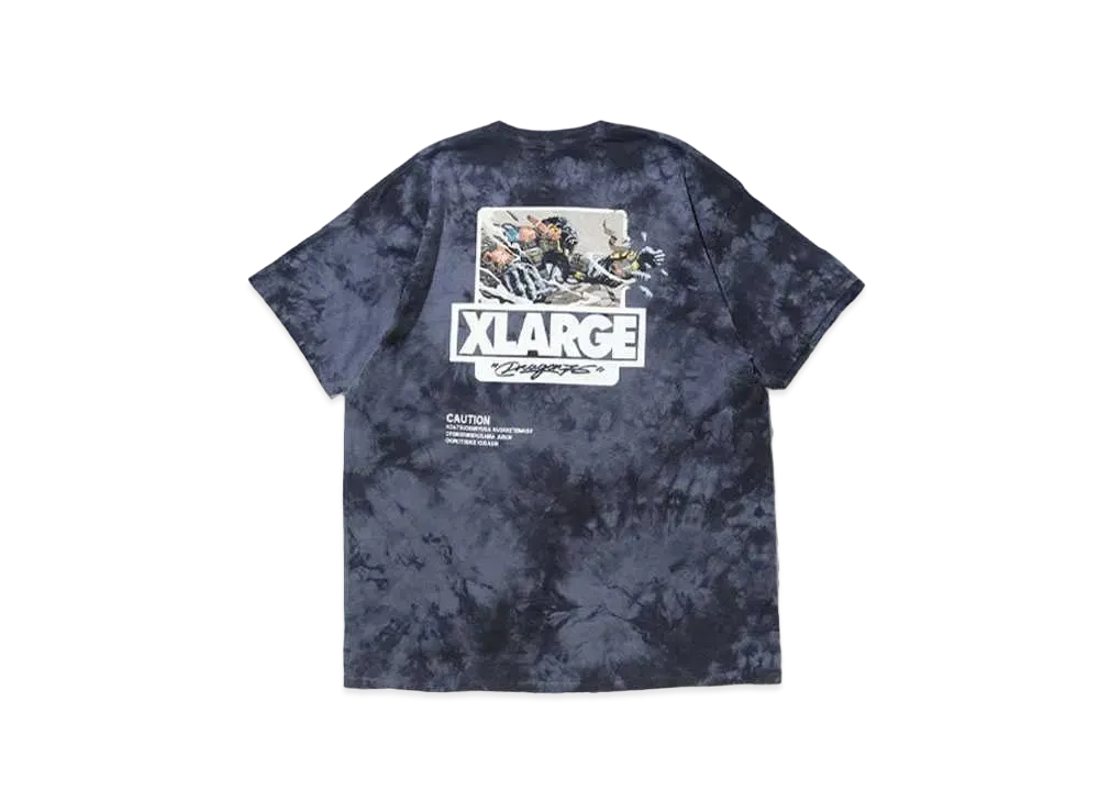 XLARGE x Dragon76 Tie Dye S/S Tee "Black"