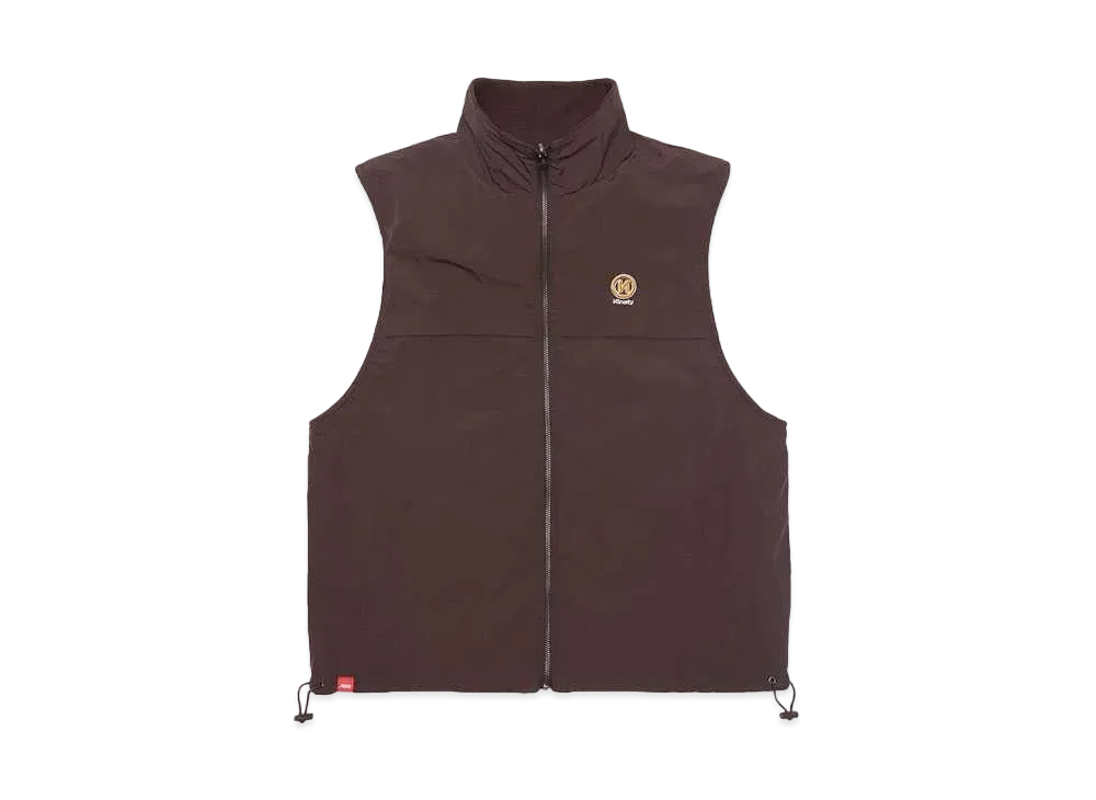 9090 Nylon & Fleece Reversible Vest "Brown"