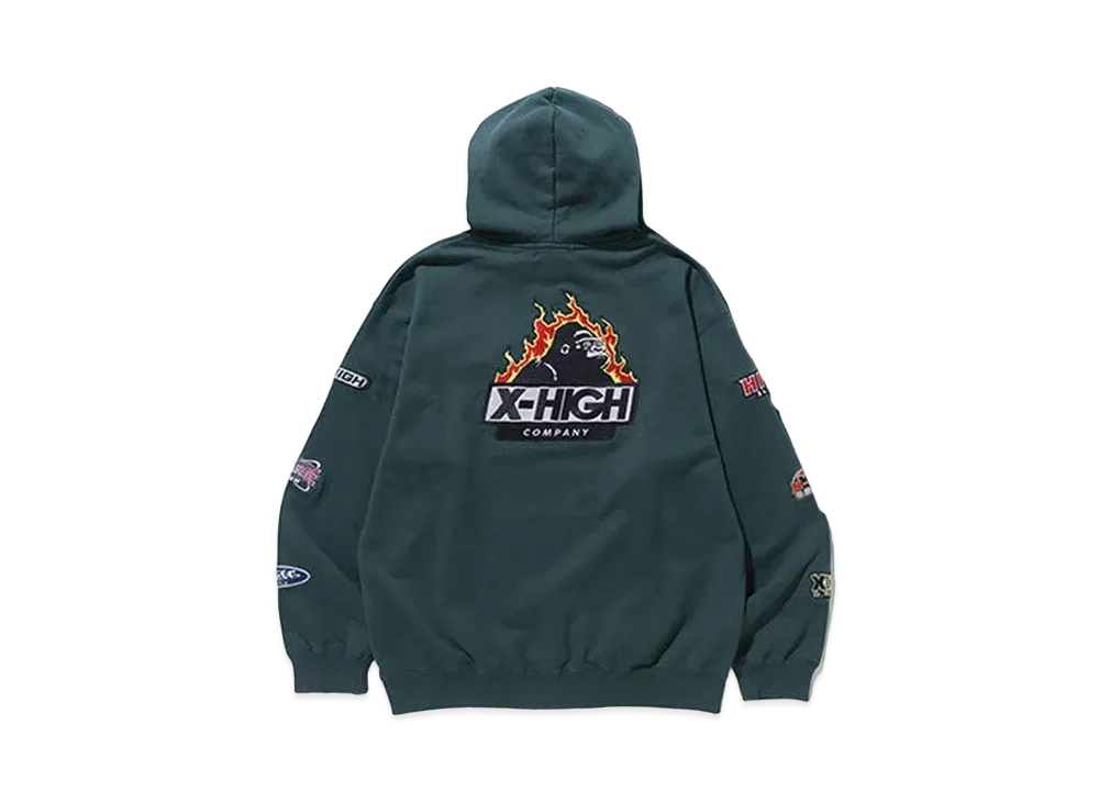 XLARGE x HIGH COMPANY Pullover Hooded Sweat "Green"