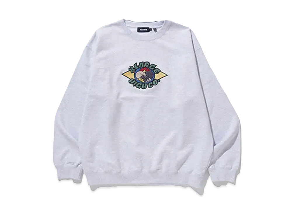XLARGE x HIGH COMPANY Flag Crewneck Sweat "Ash"