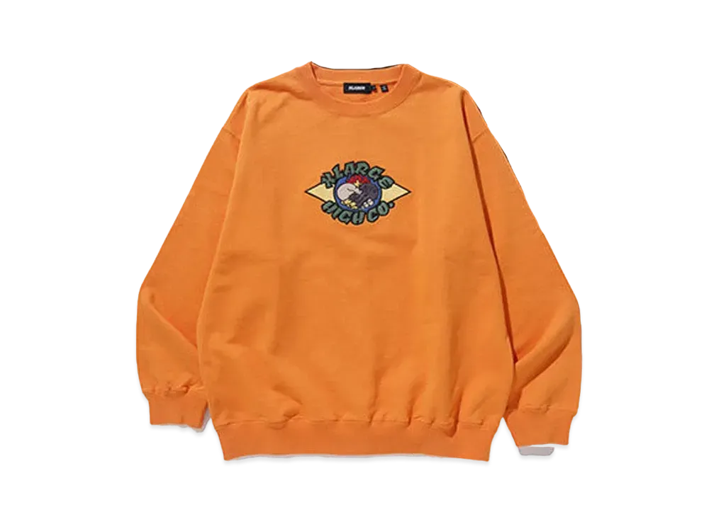 XLARGE x HIGH COMPANY Flag Crewneck Sweat "Orange"