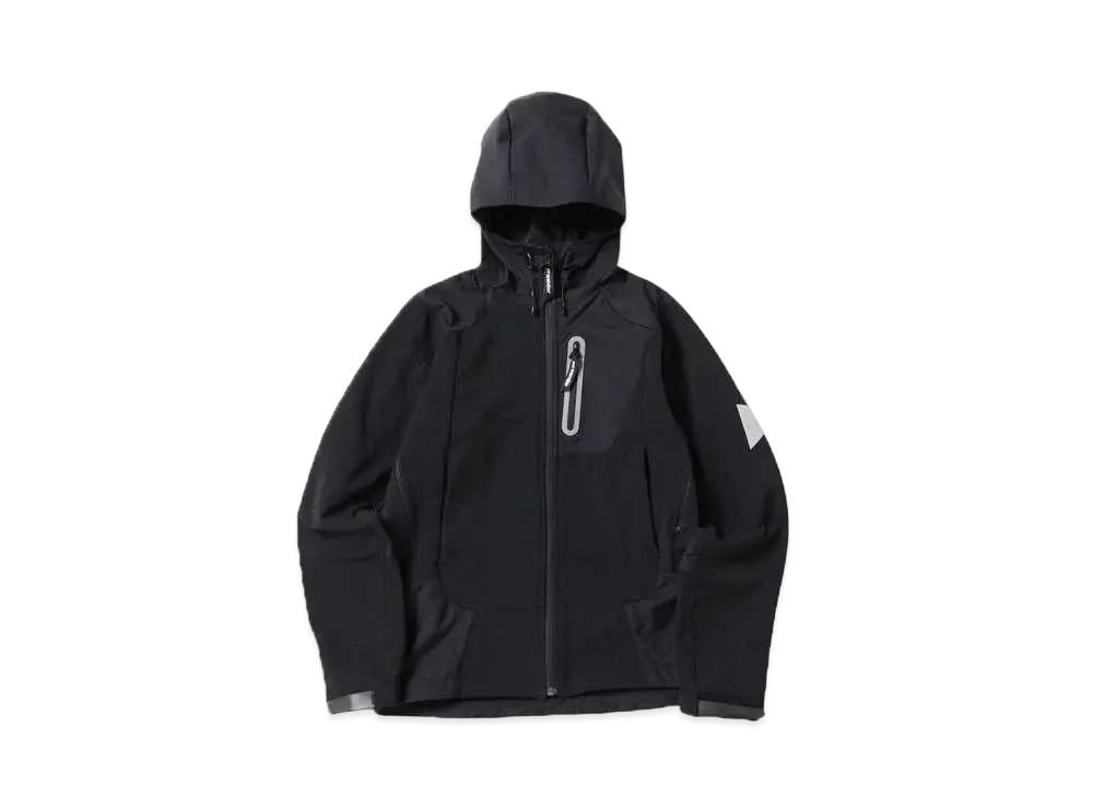 and wander stretch shell jacket "BLACK"
