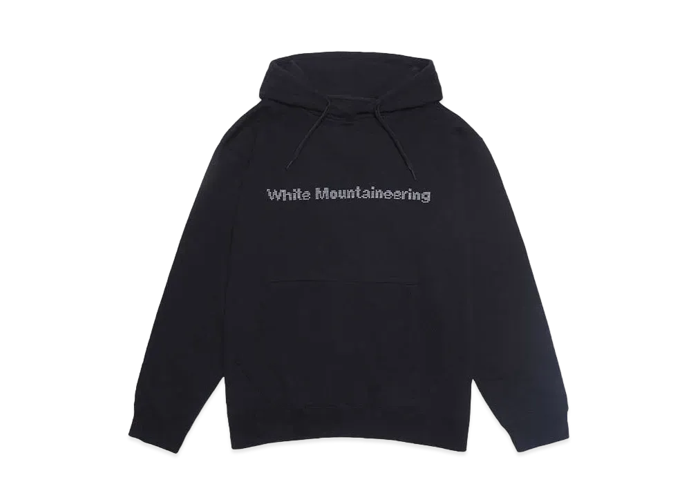 White Mountaineering CROSS STITCH EMBROIDERY LOGO HOODIE "BLACK"