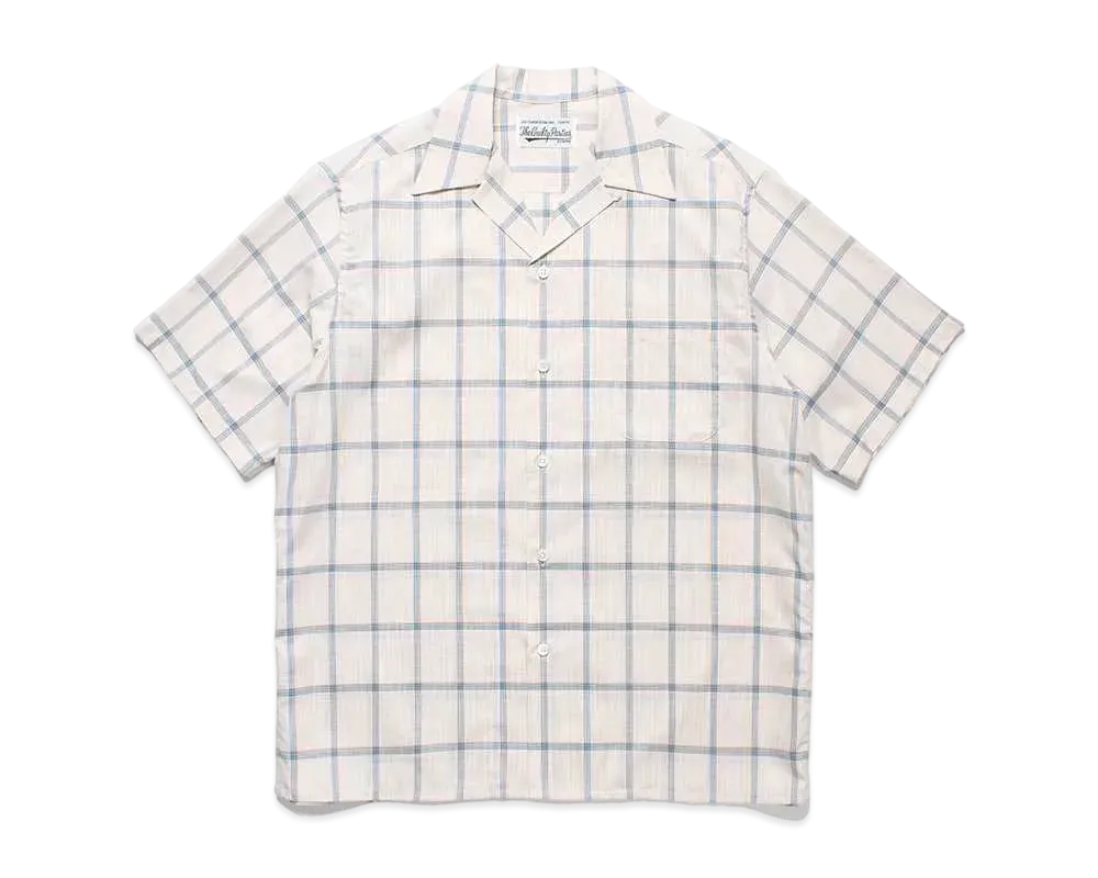WACKO MARIA Open Collar Shirt Vintage Fabric "Beige"