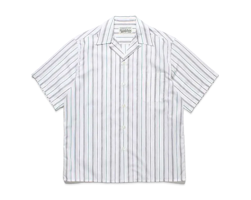 WACKO MARIA Open Collar Shirt Vintage Fabric "White"
