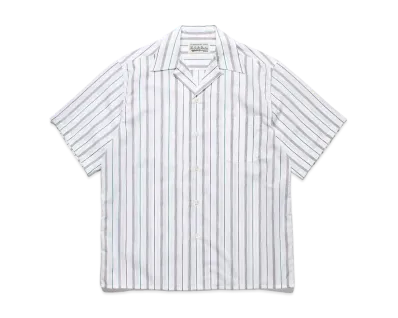 WACKO MARIA Open Collar Shirt Vintage Fabric "White"