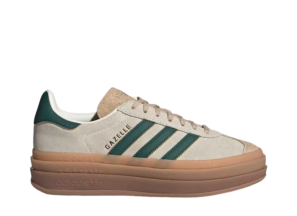 adidas Women's Gazelle "White/Collegiate Green/Magic Beige"