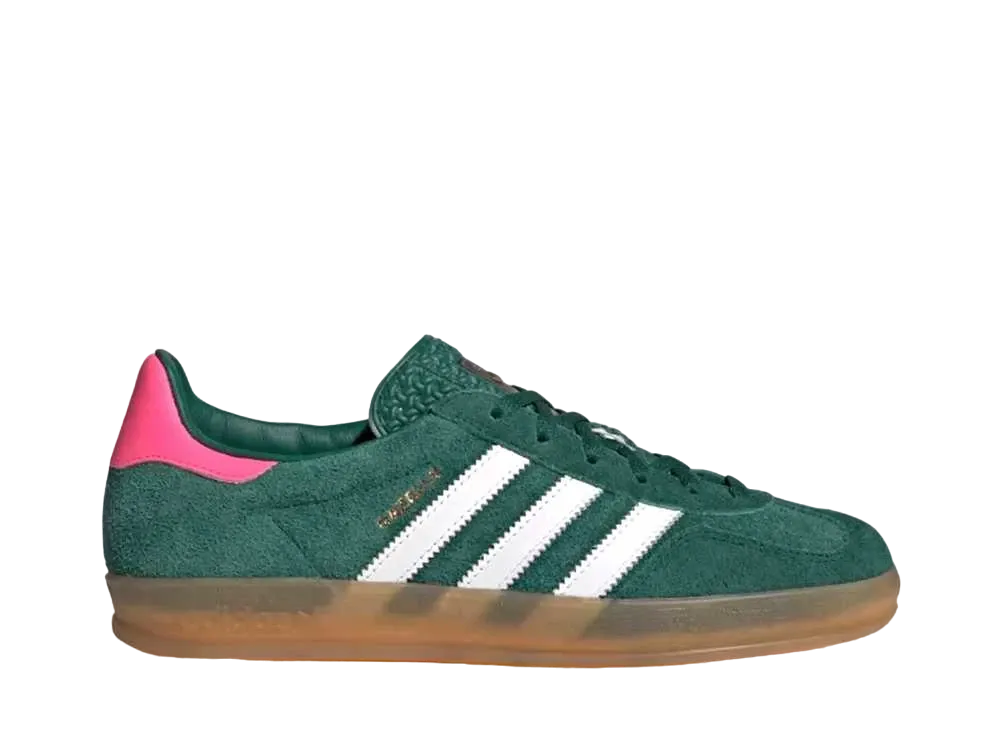 adidas Women's Gazelle Indoor " Green/Cloud White/Lucid Pink"