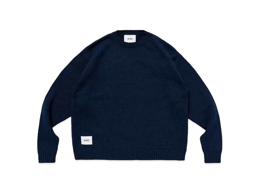 Wtaps CN 02 / Sweater / Poly. Sign "Navy"