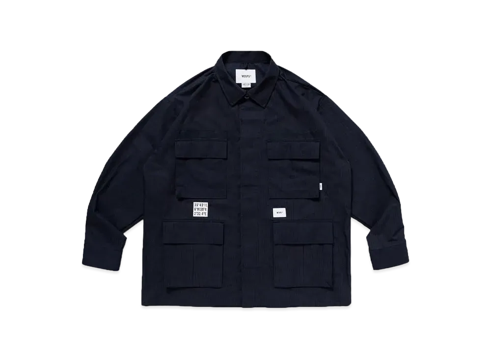 Wtaps JMOD 01 / LS / NYCO. Ripstop. Identity "Navy"