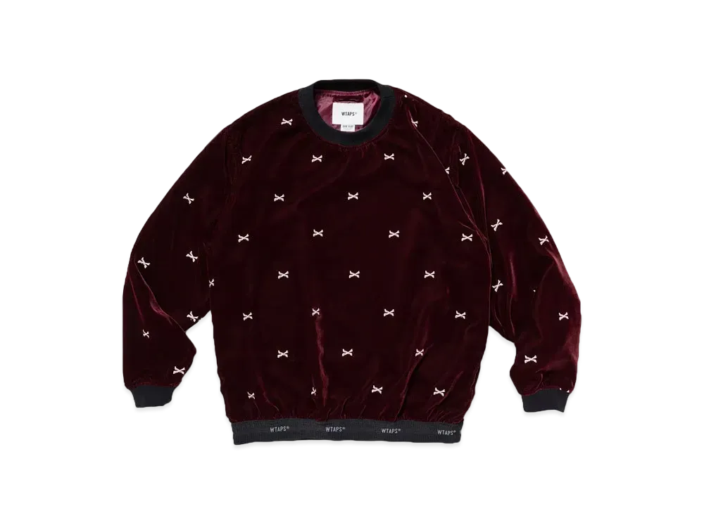 Wtaps Smock / LS / Poly. Velvet. Textile "Burgundy"