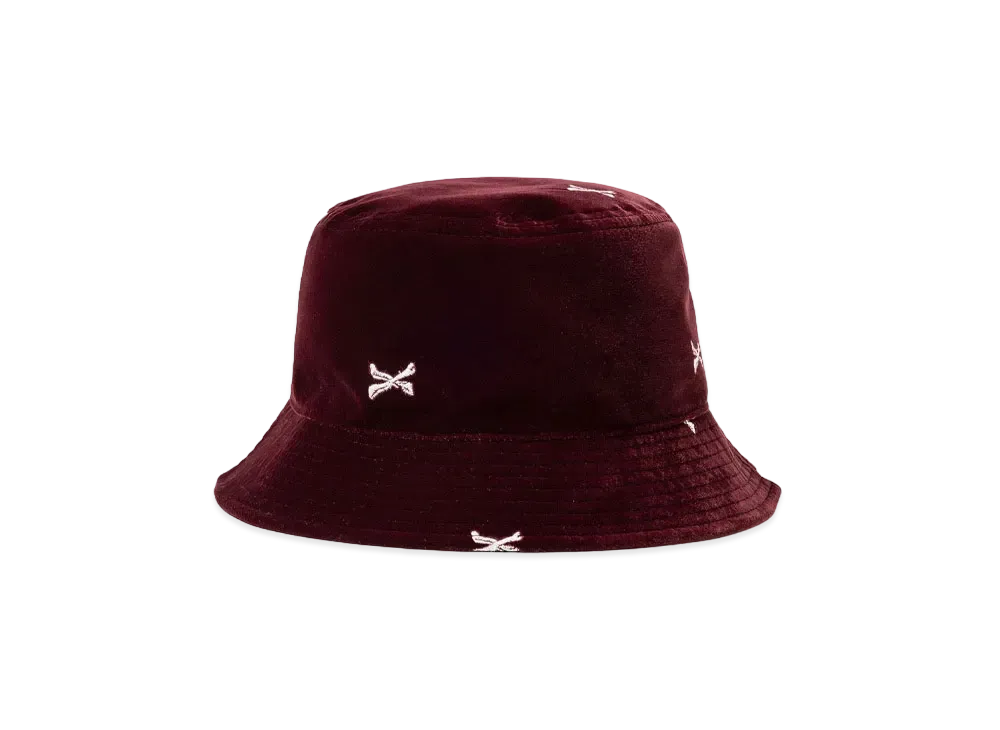 Wtaps Bucket 04 / Hat / Poly. Velvet. Textile "Burgundy"