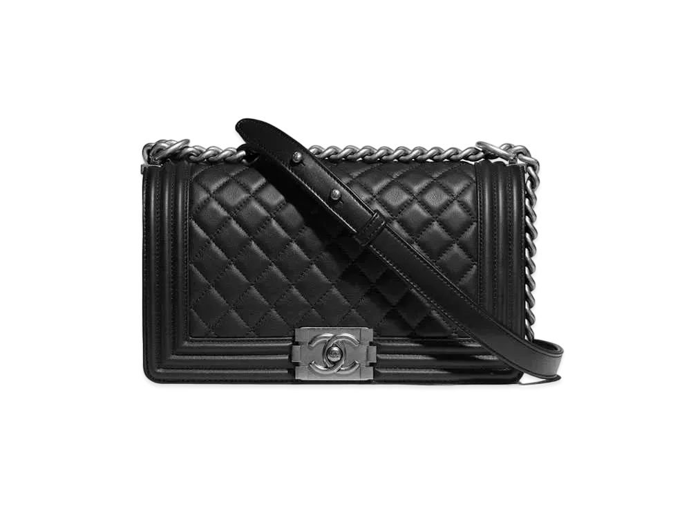 CHANEL Boy Chanel Hand Bag Calfskin "Black"