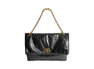 BALENCIAGA Monaco Large Chain Bag "Black"