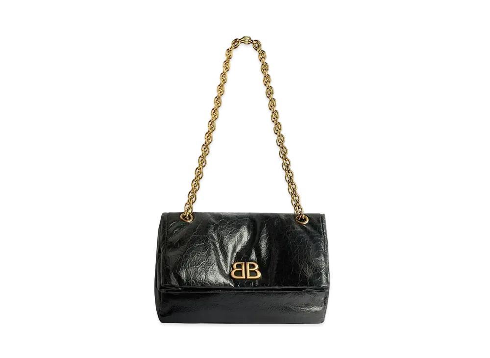 BALENCIAGA Monaco Small Chain Bag "Black"