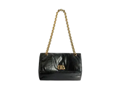BALENCIAGA Monaco Small Chain Bag "Black"