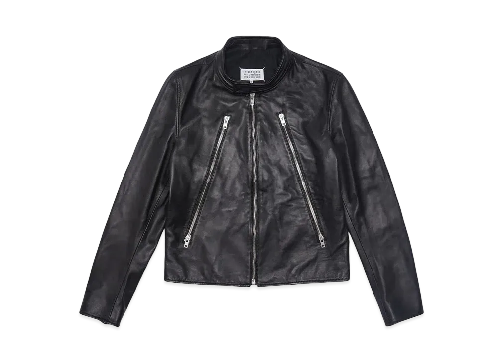 Maison Margiela 5 ZIP LEATHER JACKET "BLACK"