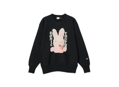 BEAMS x Champion x SONIC YOUTH Crew Neck Sweat "Black"