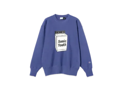 BEAMS x Champion x SONIC YOUTH Crew Neck Sweat "Blue"