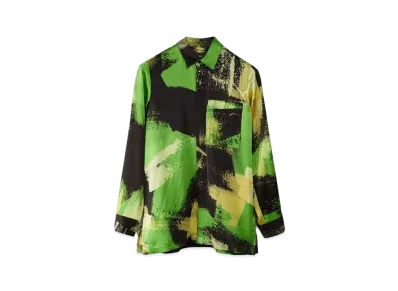 Y-3 Tech Silk Shirt "Black/Green"