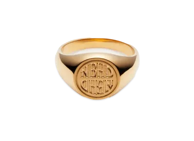 NEIGHBORHOOD Gold Signet Ring "Gold"