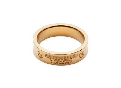 NEIGHBORHOOD Gold Plain Ring "Gold"