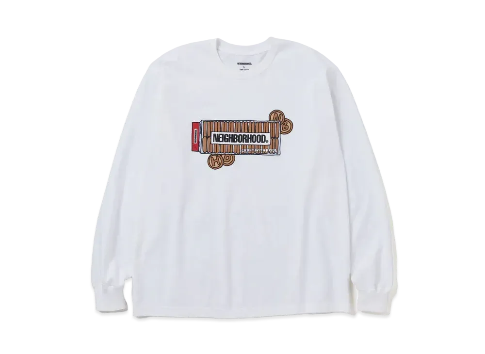 NEIGHBORHOOD NH . Tee LS-19 "White"