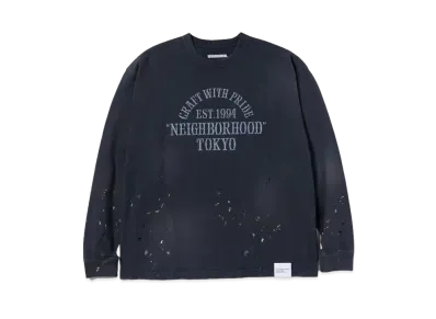 NEIGHBORHOOD Damage Crewneck LS "Black"