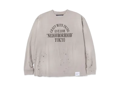 NEIGHBORHOOD Damage Crewneck LS "Greige"