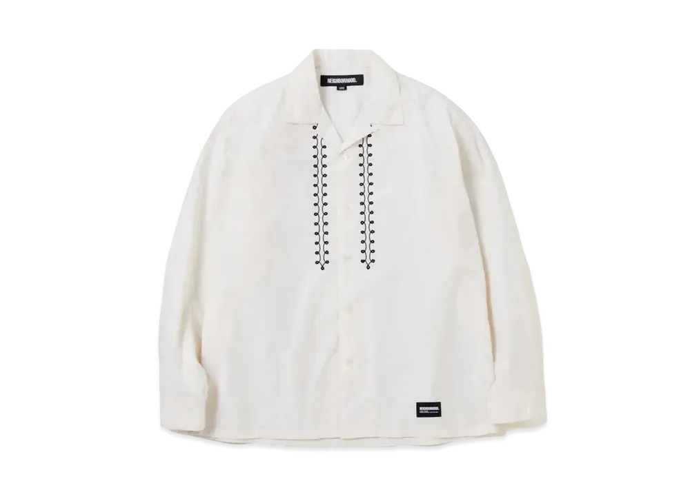 NEIGHBORHOOD Cord Embroidery Shirt LS "White"