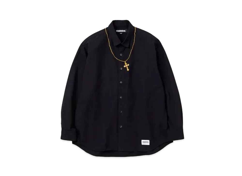 NEIGHBORHOOD Cross Embroidery Shirt LS "Black"