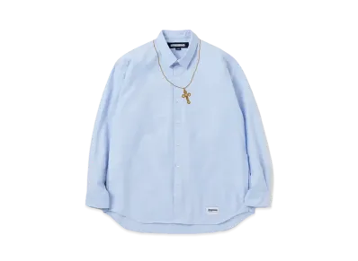 NEIGHBORHOOD Cross Embroidery Shirt LS "Saxe"