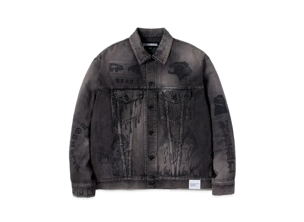 NEIGHBORHOOD Fade Denim Type-3 Jacket "Black"