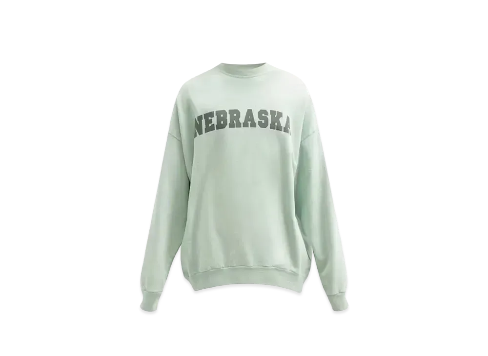 RAF SIMONS Archive Redux AW02 Nebraska-Print Cotton Jersey Sweatshirt "Green"