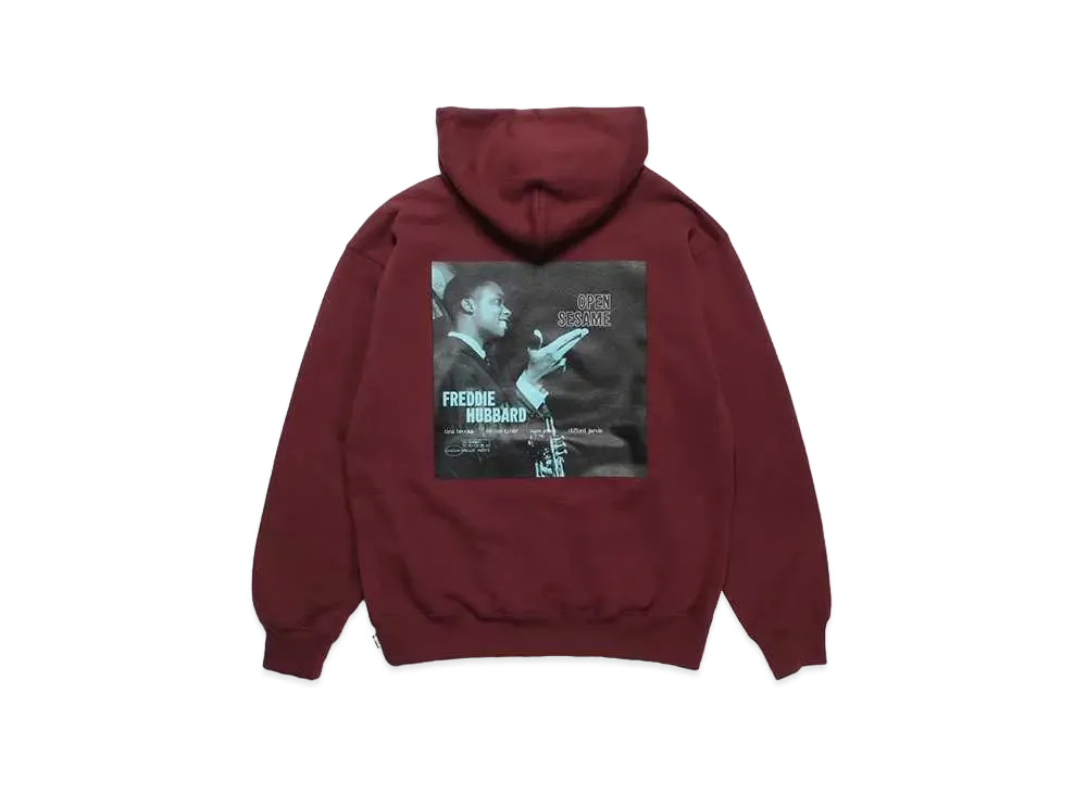 WACKO MARIA BLUE NOTE Middle Weight Pull Over Hooded Sweat Shirt Type-3 "Burgundy"