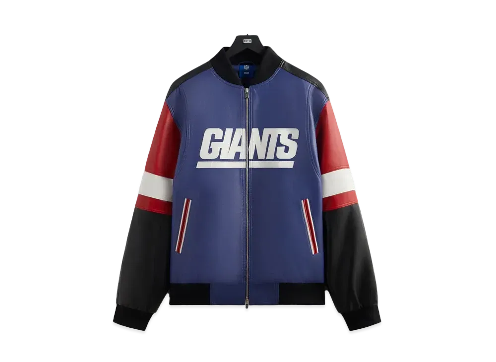 Kith x the NFL: Giants Leather Jacket "Current"