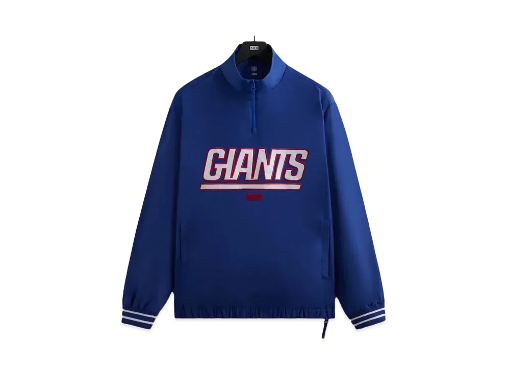 Kith x the NFL: Giants Nylon Mock Neck Quarter Zip "Current"