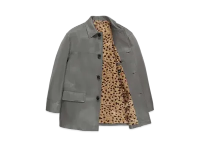 WACKO MARIA Leather Car Coat "Gray"