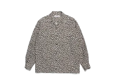 WACKO MARIA Leopard Open Collar Shirt "White"