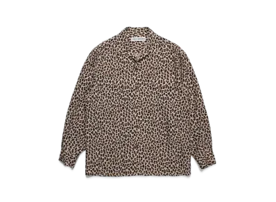 WACKO MARIA Leopard Open Collar Shirt "Beige"