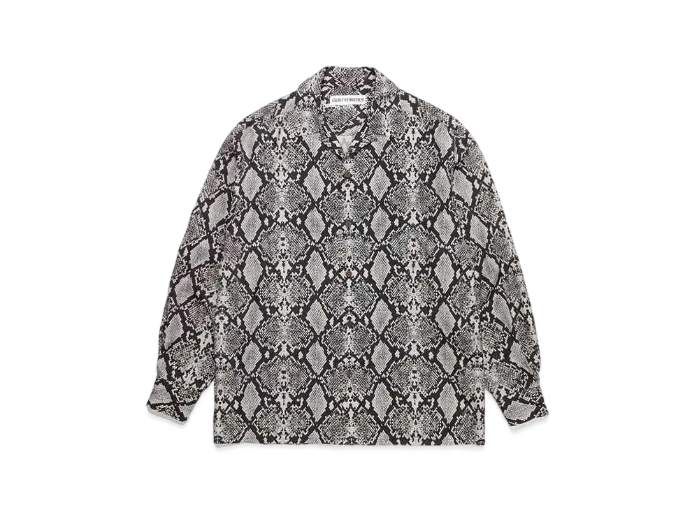 WACKO MARIA Python Open Collar Shirt "Ivory"